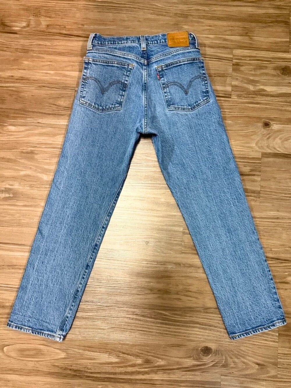 Levi’s Premium Wedgie Straight Ankle Jeans 25 Jive Sound $98 - Picture 5 of 12